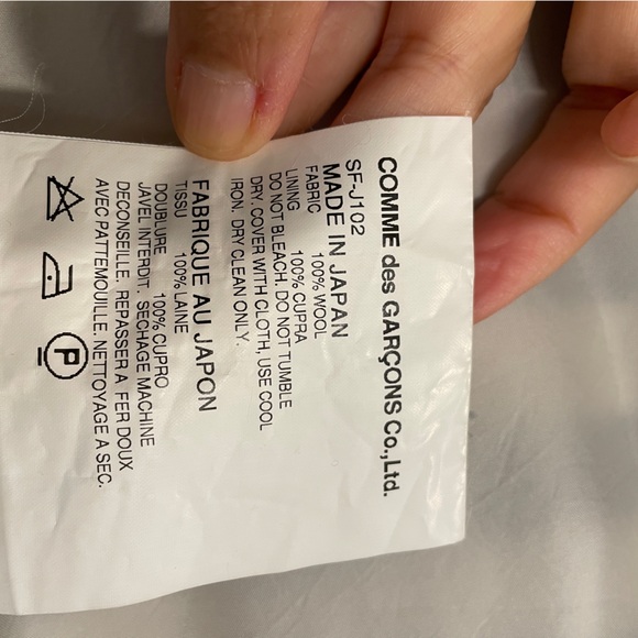 Comme des Garçon wool striped blue and white womens S jacket - Picture 7 of 9